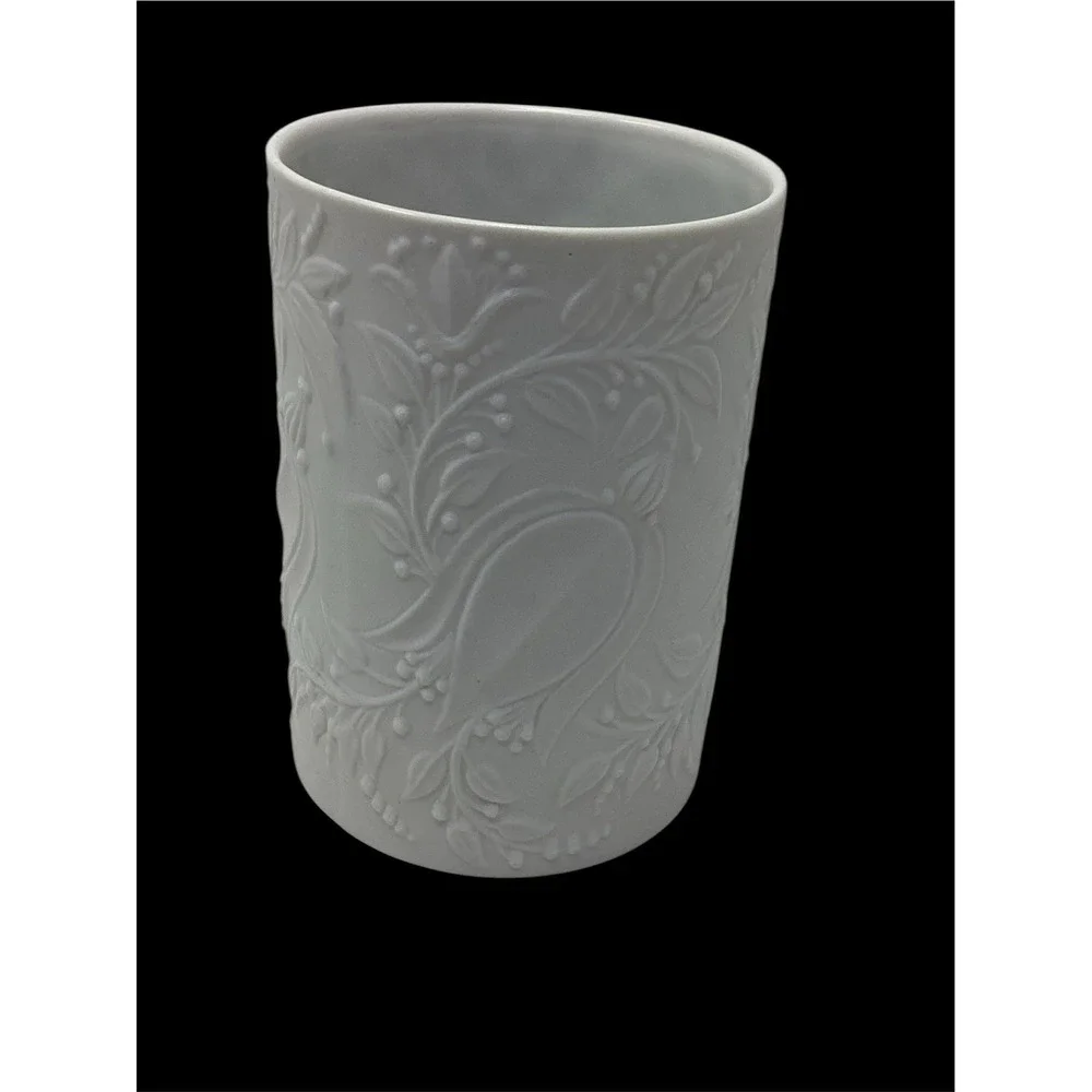 Vintage 60's Rosenthal Studio Linie Bjorn Wiinblad White OP Art Relief MCM Vase